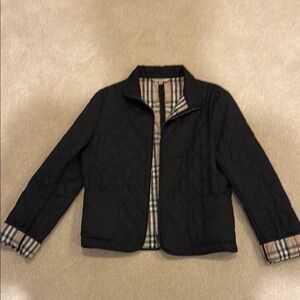 Burberry Black Quilted Puffer Jacket with Classic Design XL